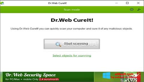 Screenshot Dr.Web CureIt per Windows 8