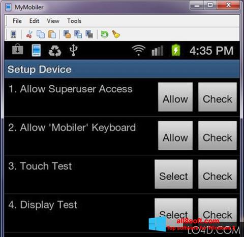 Screenshot MyMobiler per Windows 8