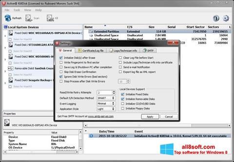 Screenshot Active KillDisk per Windows 8