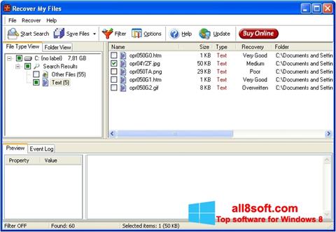 Screenshot Recover My Files per Windows 8