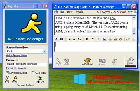 Screenshot AOL Instant Messenger per Windows 8