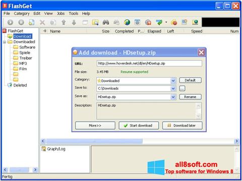 Screenshot FlashGet per Windows 8