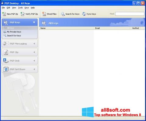 Screenshot PGP Desktop per Windows 8