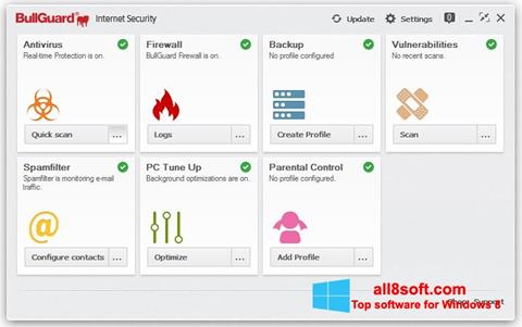 Screenshot BullGuard per Windows 8