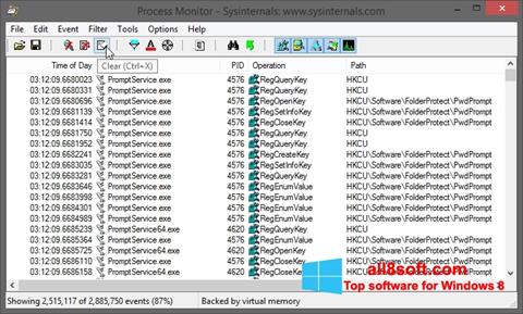 Screenshot Process Monitor per Windows 8
