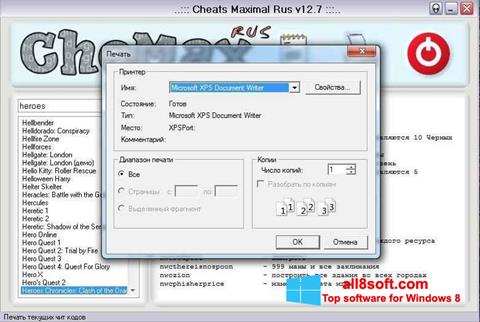 Screenshot CheMax per Windows 8