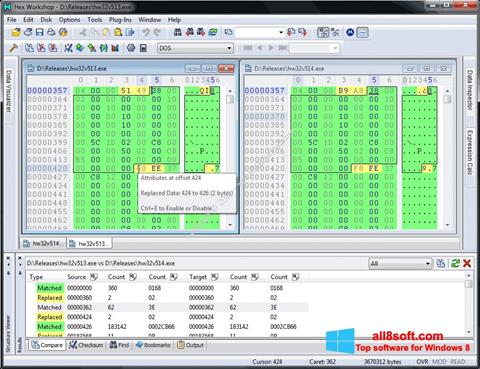 Screenshot Hex Workshop per Windows 8