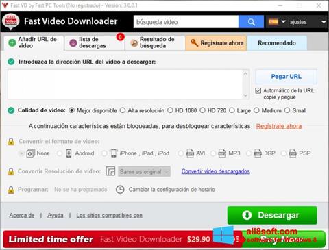 Screenshot Fast Video Downloader per Windows 8