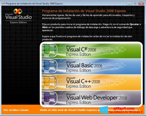 Screenshot Microsoft Visual Studio Express per Windows 8
