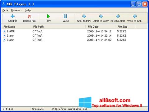 Screenshot AMR Player per Windows 8