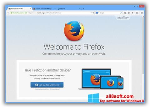 Screenshot Mozilla Firefox Offline Installer per Windows 8