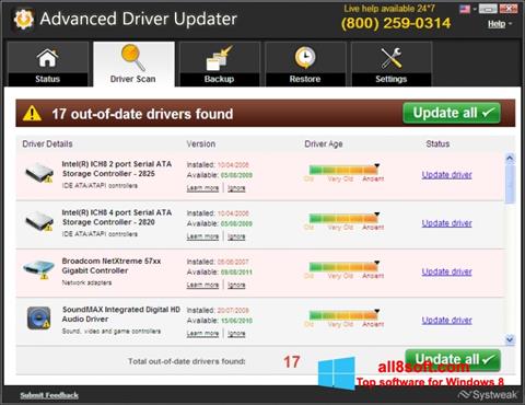 Screenshot Advanced Driver Updater per Windows 8