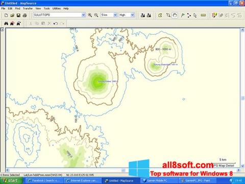 Screenshot MapSource per Windows 8