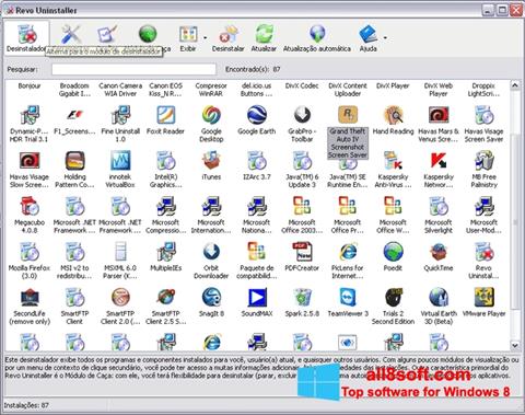 Screenshot Revo Uninstaller Pro per Windows 8