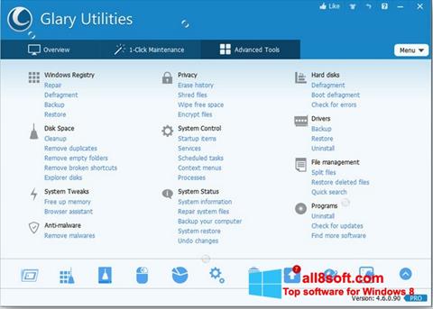 Screenshot Glary Utilities Pro per Windows 8