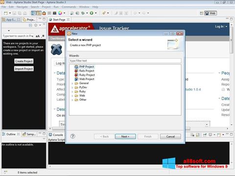 Screenshot Aptana Studio per Windows 8