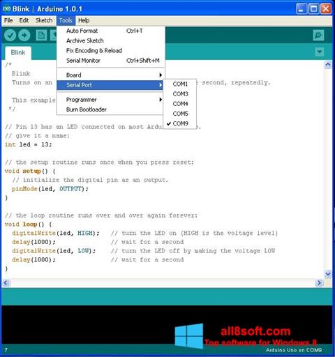 Screenshot Arduino per Windows 8