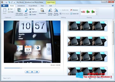 Screenshot Windows Live Movie Maker per Windows 8