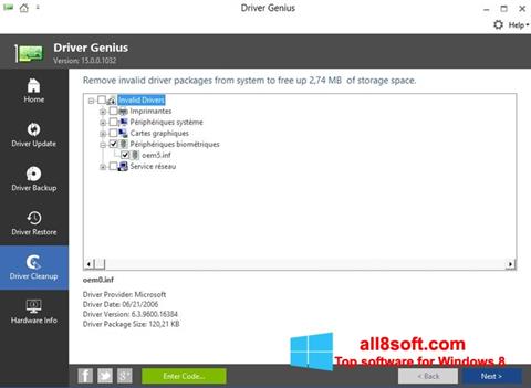Screenshot Driver Genius per Windows 8
