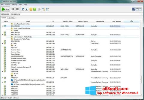 Screenshot Advanced IP Scanner per Windows 8