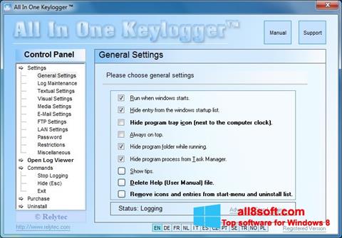 Screenshot Keylogger per Windows 8