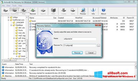 Screenshot Active File Recovery per Windows 8
