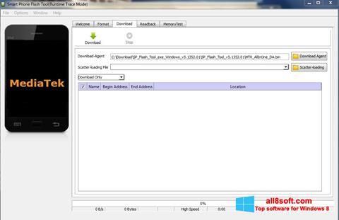 Screenshot FlashTool per Windows 8