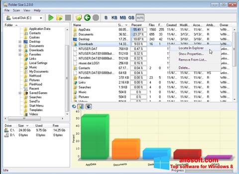 Screenshot Folder Size per Windows 8