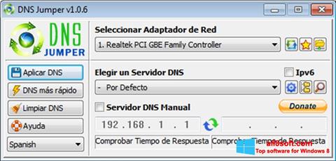 Screenshot DNS Jumper per Windows 8