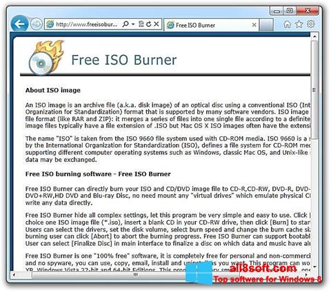 Screenshot ISO Burner per Windows 8