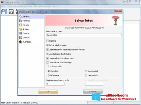 Screenshot Cobian Backup per Windows 8