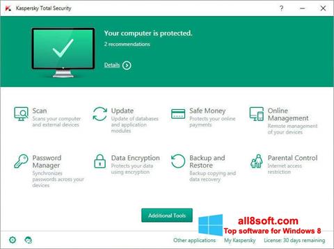 Screenshot Kaspersky Total Security per Windows 8
