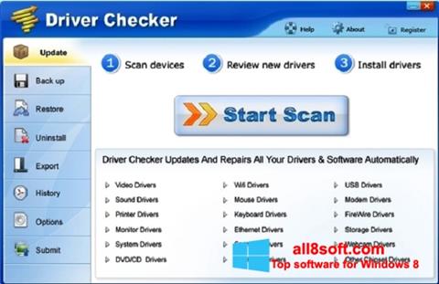 Screenshot Driver Checker per Windows 8