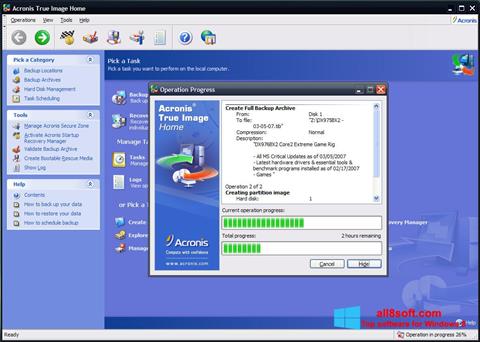 Screenshot Acronis True Image per Windows 8