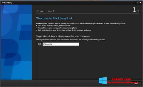 Screenshot BlackBerry Link per Windows 8
