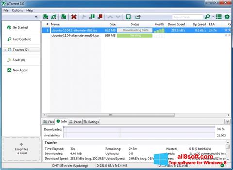Screenshot BitTorrent per Windows 8