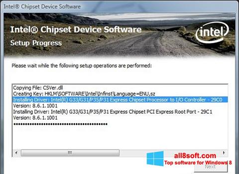 Screenshot Intel Chipset Device Software per Windows 8