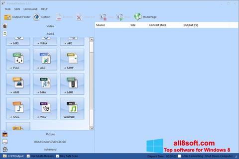 Screenshot Format Factory per Windows 8