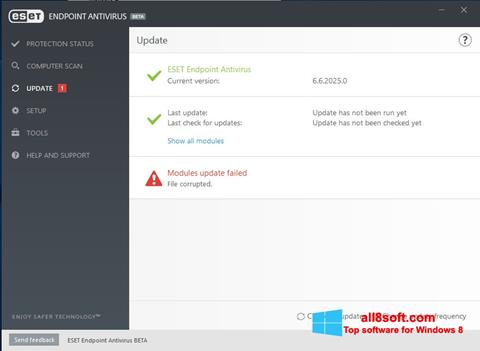 Screenshot ESET Endpoint Antivirus per Windows 8