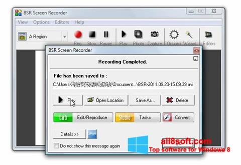 Screenshot BSR Screen Recorder per Windows 8
