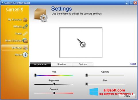 Screenshot CursorFX per Windows 8
