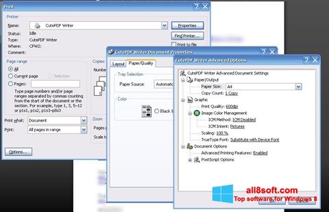 Screenshot CutePDF Writer per Windows 8