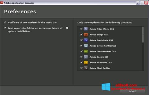 Screenshot Adobe Application Manager per Windows 8
