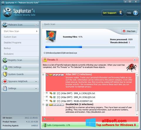 Screenshot SpyHunter per Windows 8
