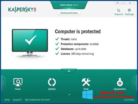 Screenshot Kaspersky AntiVirus per Windows 8