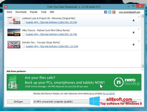 Screenshot Free YouTube Download per Windows 8