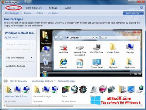 Screenshot IconPackager per Windows 8