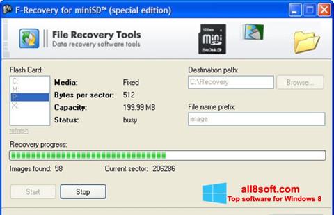 Screenshot F-Recovery SD per Windows 8