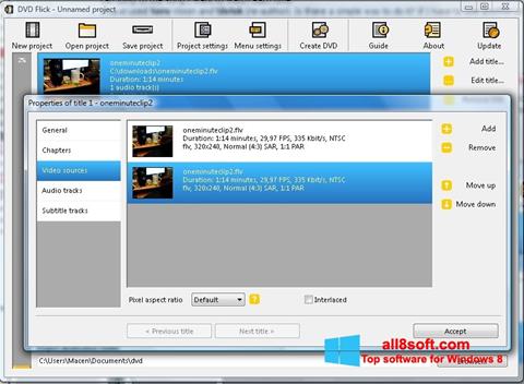 Screenshot DVD Flick per Windows 8
