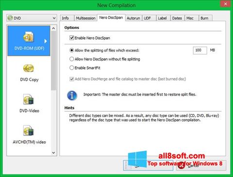 Screenshot Nero Image Drive per Windows 8